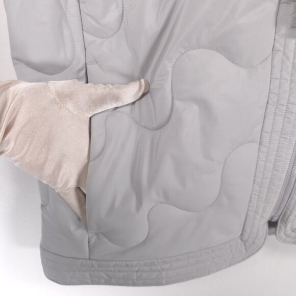 NWT Adidas Nuganic Light Insulation Jacket Vest Gray Black Oversized SMALL - Picture 9 of 16